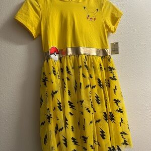 Pokemon Pikachu Yellow Dress with Silver Accents
